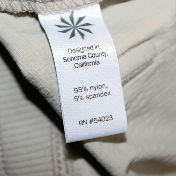 Athleta Nylon Athletic Jogger Pants Beige HW7955 - Picture 2 of 4